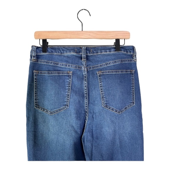 Free People Dark Denim High Waist High Rise Straight Leg Jeans Size 31 - Picture 8 of 15